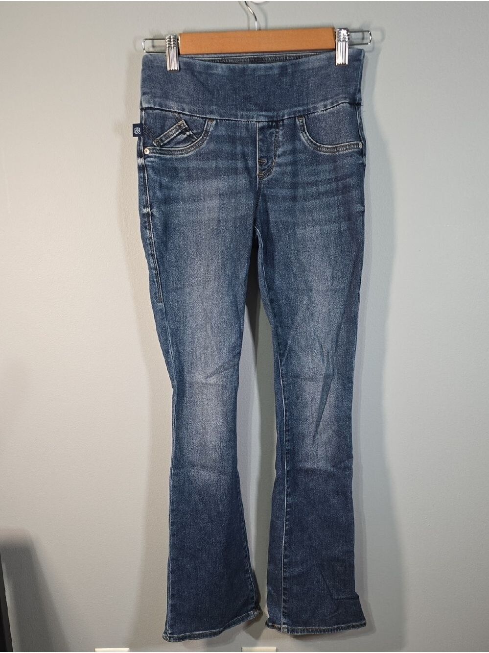 Rock & Republic Jeans Womens Sz 0 Short 0S Blue Fever Pull On Denim RX Slimming